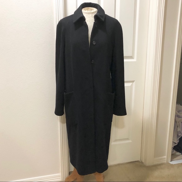 GAP Jackets & Blazers - EUC- Gap Women’s Long Black Wool Button-up Coat- L